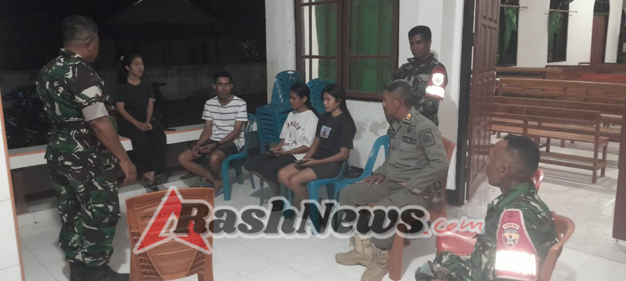 Wujud Kepedulian Babinsa Sulamu Laksanakan Night Patrol Bersama