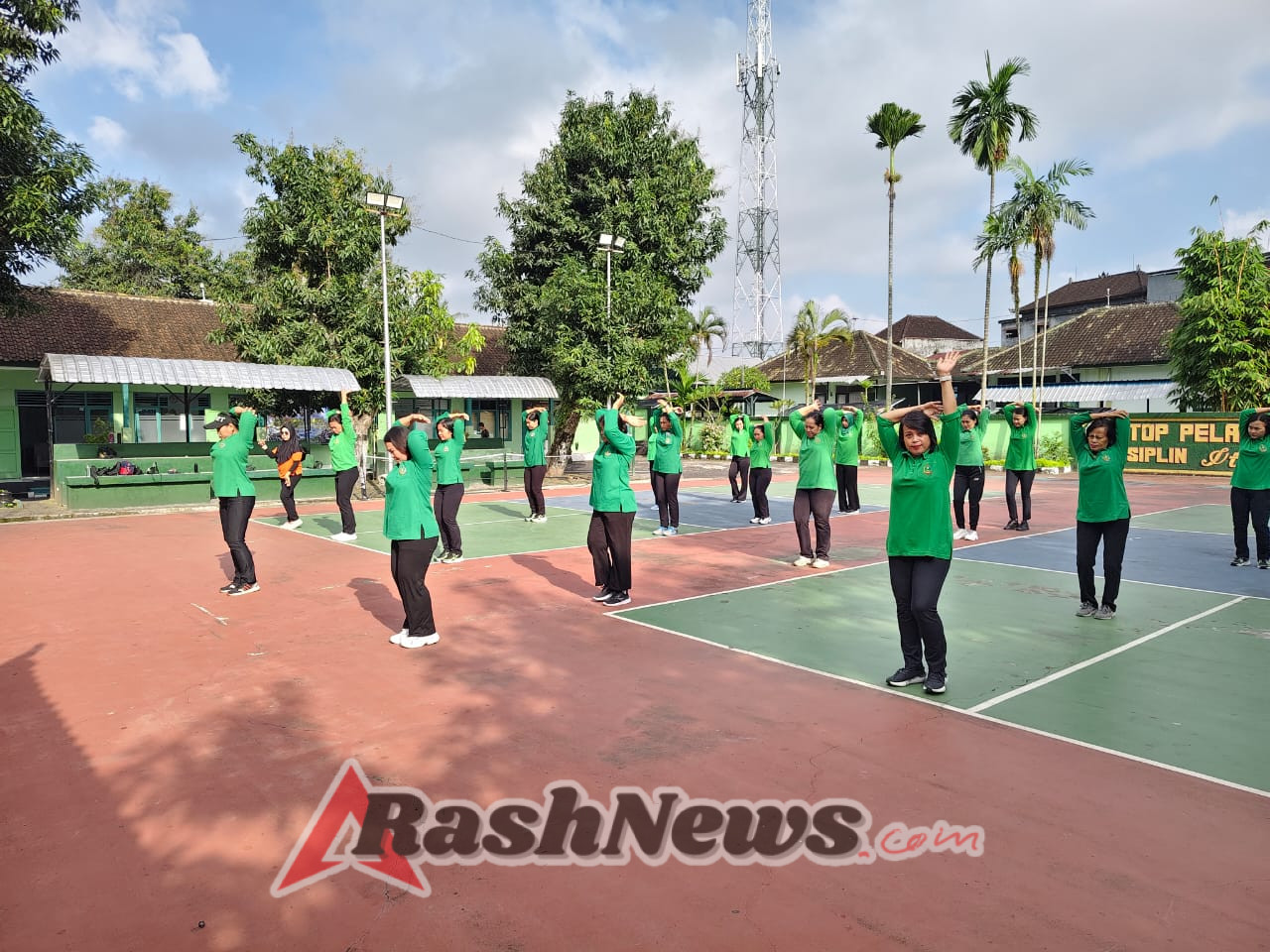 Olahraga Bersama, Ini Cara Persit Kodim Klungkung Tingkatkan Kesehatan Dan Perkuat Kekeluargaan