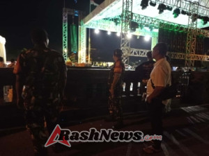 Danramil Klungkung Terjunkan Personel Amankan Peringatan HUT ke 31 Bali Scooter Club