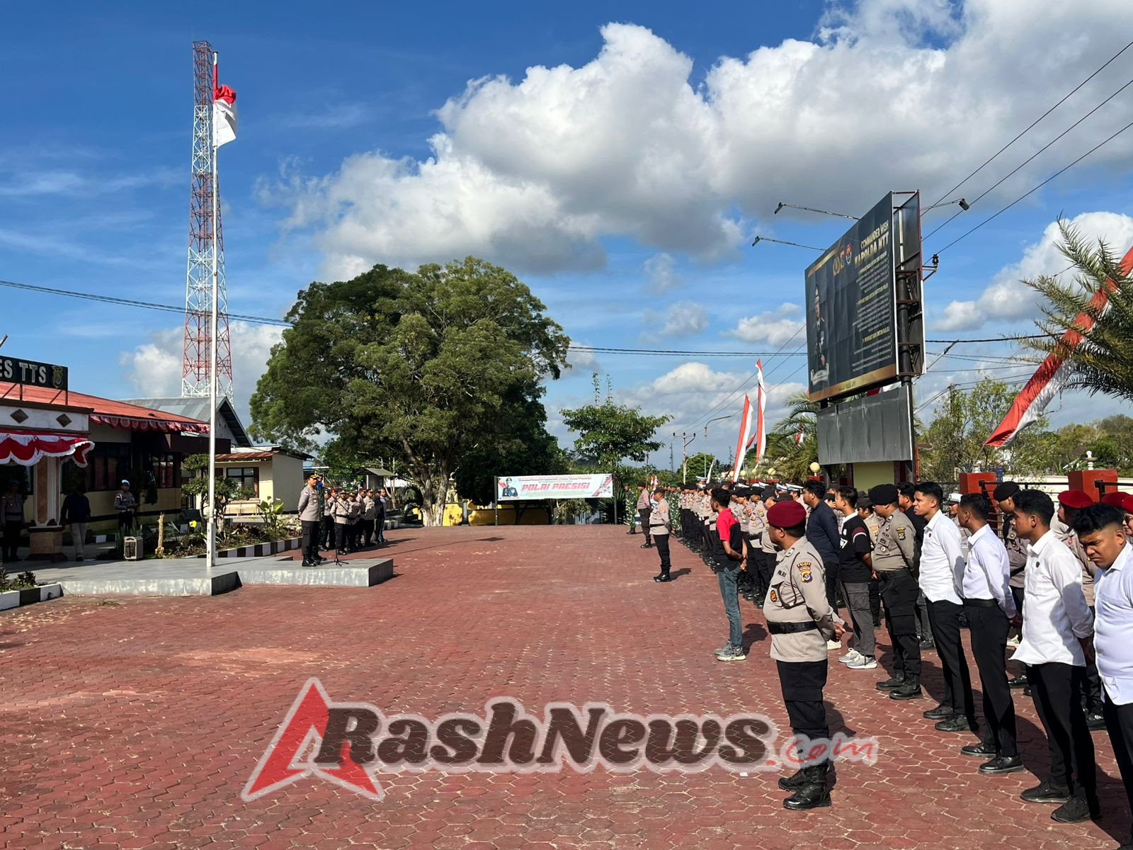 Sinergitas TNI – Polri Kodim 1621/TTS Gelar Apel Bersama Di Polres TTS