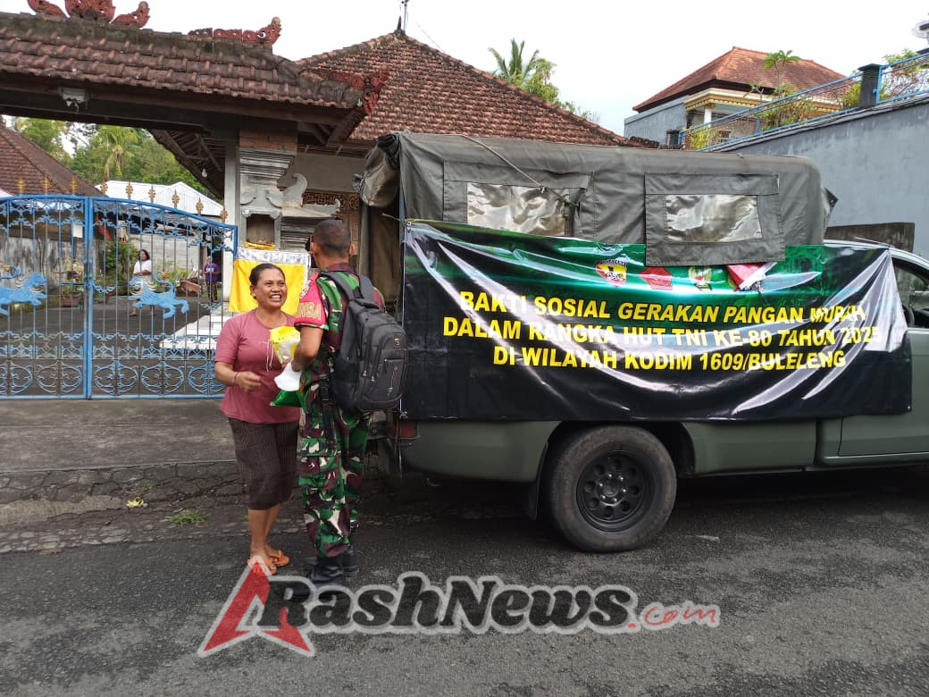 Pererat Kemanunggalan TNI-Rakyat, Kodim 1609/Buleleng Sukses Laksanakan Gerakan Pangan Murah