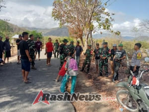 Karya Bakti Koramil Lape Lopok Jadi Ajang Pererat Kebersamaan dengan Rakyat