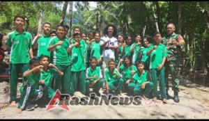 Kolam Renang Oemau Jadi Sasaran Karya Bakti Babinsa dan Masyarakat Rote Ndao
