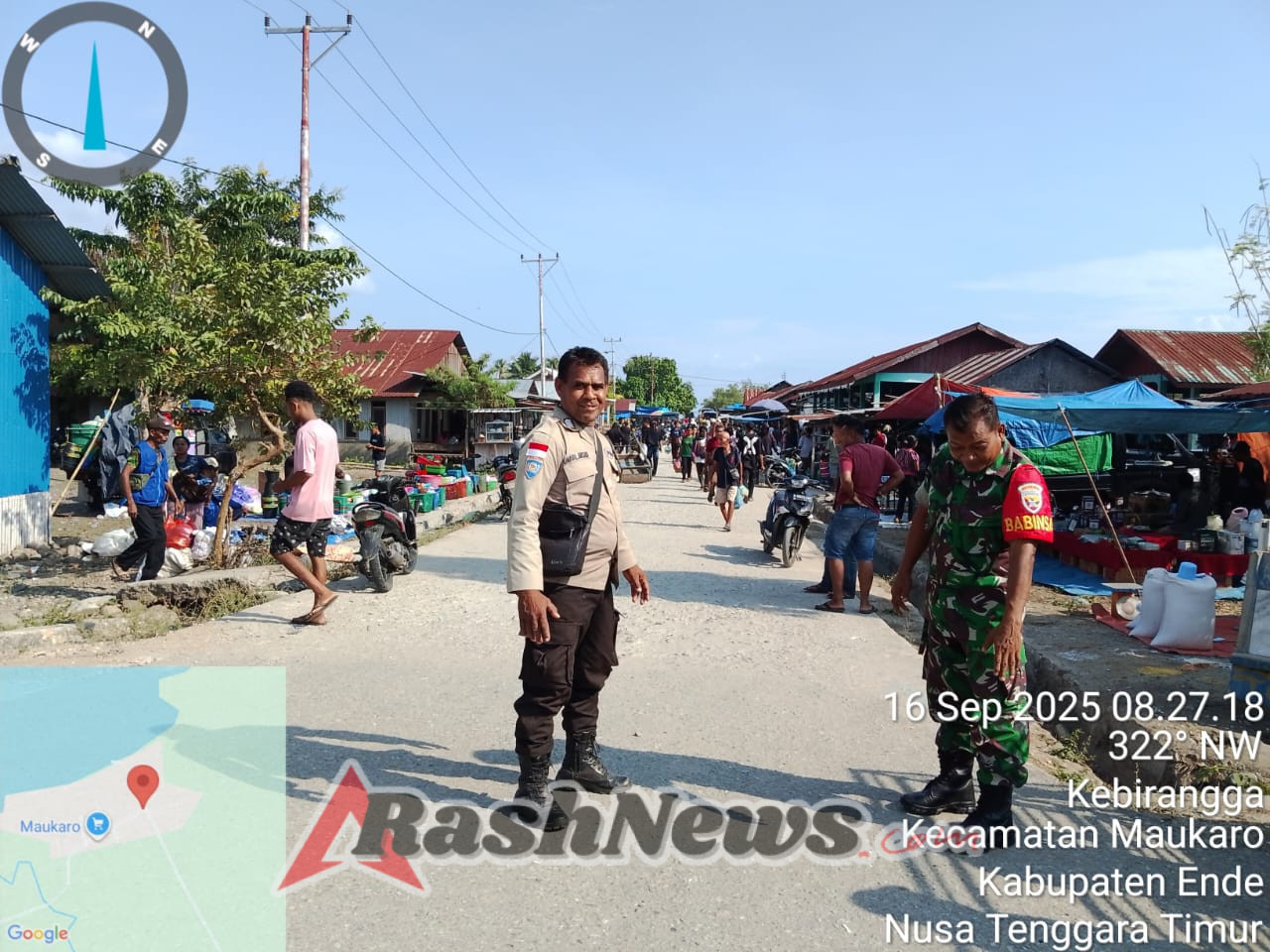 Tingkatkan Sinergi, Babinsa Kodim 1602/Ende Laksanakan Pamwil Bersama Warga Maukaro