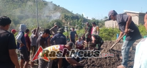 Koramil Dompu Kokohkan Kebersamaan Lewat Aksi Gotong Royong