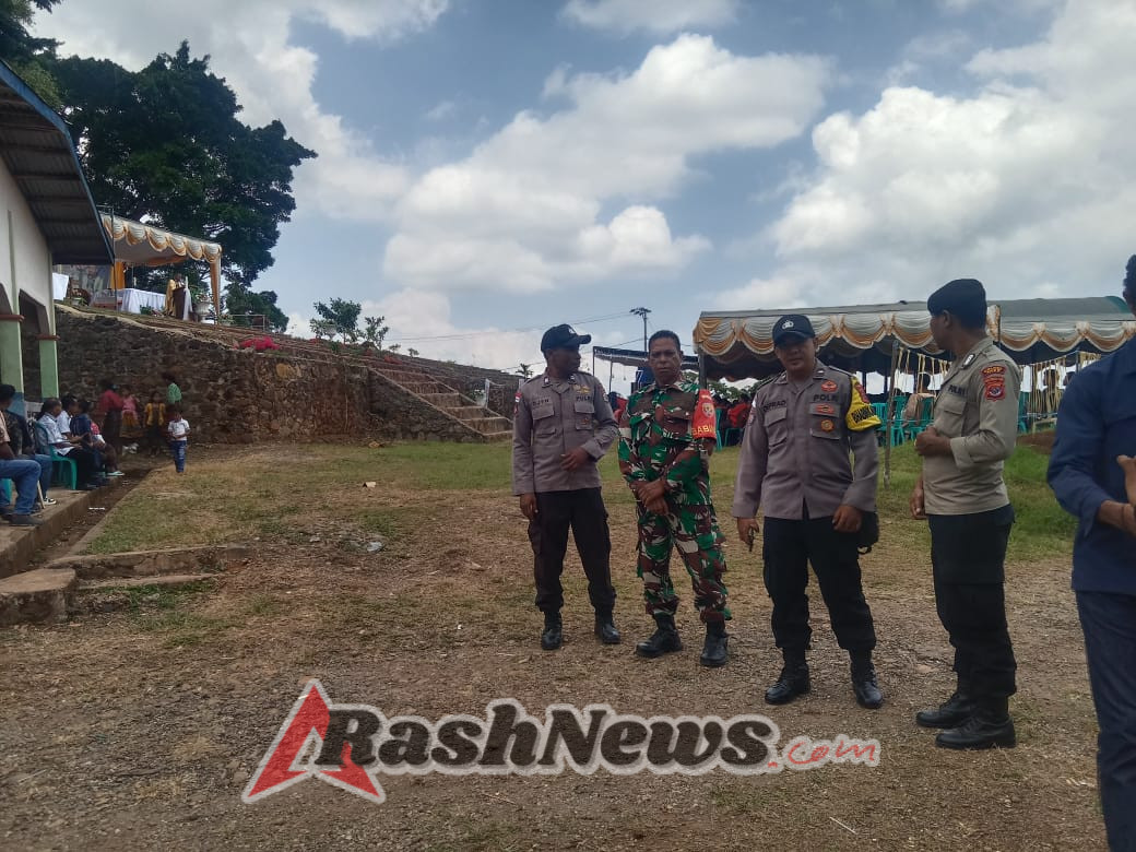 Sinergi TNI-Polri Jaga Kamtibmas di Perayaan Ekaristi Syukur Imam Baru Paroki Roh Kudus Detukeli