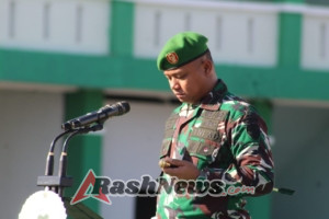 Kodim 1629/SBD Gelar Upacara Bendera 17-an, Dandim 1629/SBD Bacakan Amanat Panglima TNI