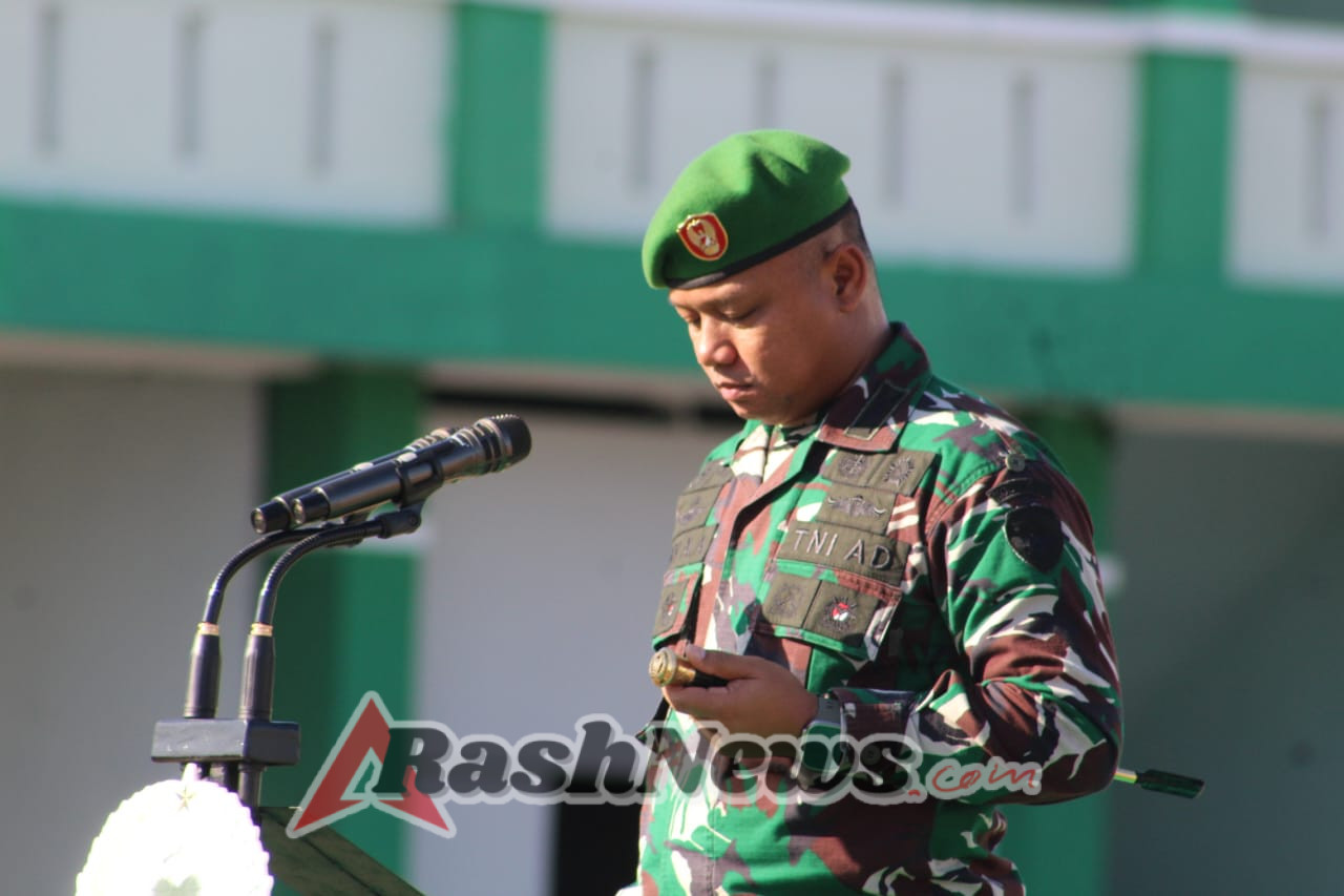 Kodim 1629/SBD Gelar Upacara Bendera 17-an, Dandim 1629/SBD Bacakan Amanat Panglima TNI