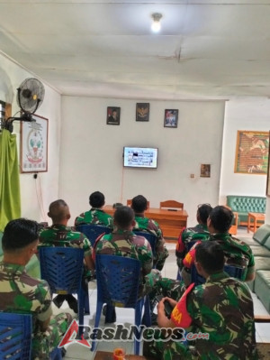 Tingkatkan Koordinasi, Koramil 1628-01/Taliwang Laksanakan Vicon Bersama Menteri Pertanian