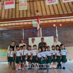 Siswa Olas Asih Elementary Antusias Ikuti Pembinaan Disiplin oleh Babinsa