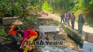 Cek Rehabilitasi Jaringan Utama Irigasi Subak Timuhun, Danramil Banjarangkan Tekankan Kualitas Sesuai Standar