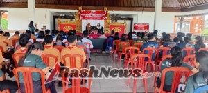 Danramil 1623-01/Karangasem tekankan pemuda jauhi narkoba dan pergaulan bebas dalam kegiatan wasbang.