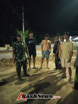 Koramil 1628-04/Poto Tano Perkuat Sinergi dengan Warga Lewat Patroli Malam Aman dan Tertib