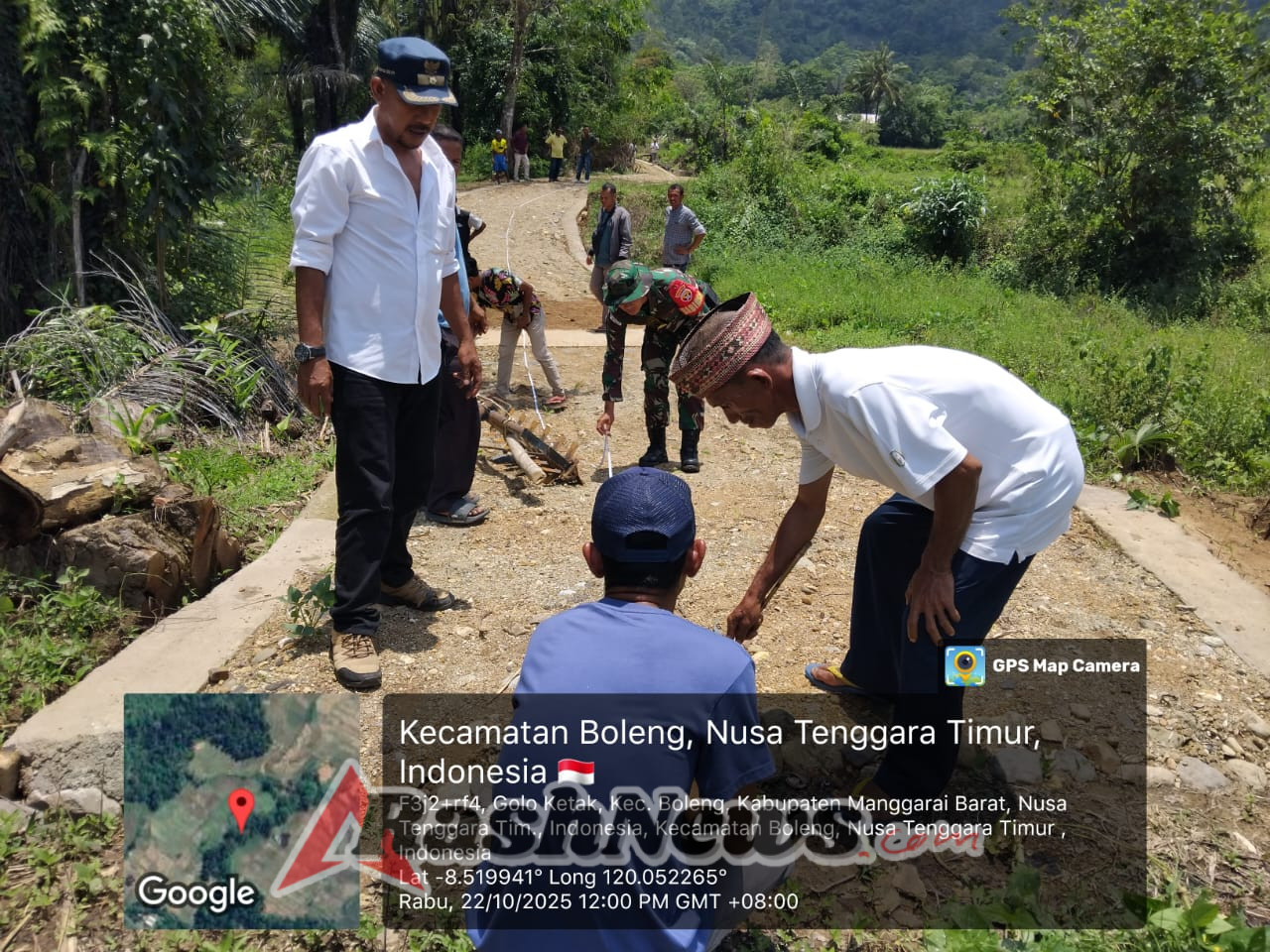 Pemeriksaan Jalan Tani, Babinsa Pastikan Pembangunan Sesuai Rencana dan Manfaat bagi Masyarakat