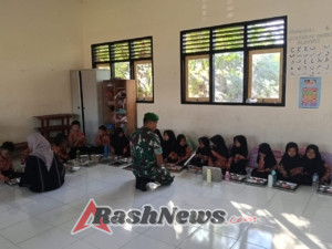 Babinsa Serda Sukardin Hadirkan Semangat Sehat dan Cerdas Bagi Siswa SDIT Budi Mulya