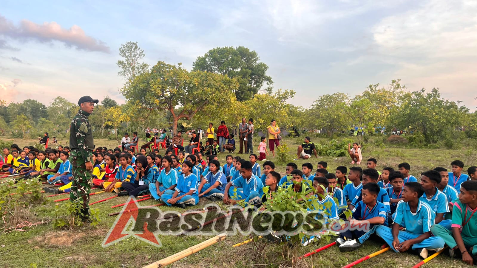 Satgas Yonarmed 12 Kostrad Bentuk Karakter Pemuda Perbatasan Melalui Pembinaan Pramuka
