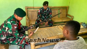 Satgas Pamtas Yonarmed 12 Kostrad Terima Dua Senjata Rakitan, Warga Makin Sadar Pentingnya Keamanan Perbatasan