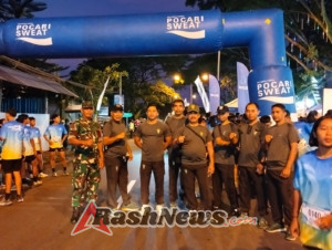 Anggota Kodim 1623/Karangasem ikuti kegiatan Smanda Run meriahkan HUT Ke 42 SMA N 2 Amlapura.
