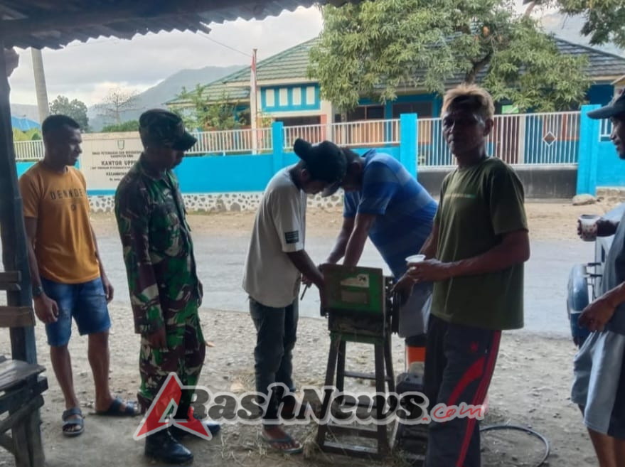 Kegiatan Komsos Babinsa di Kecamatan Monta Berjalan Aman dan Tertib