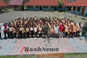 Satgas Yonif 743/PSY Laksanakan Pembinaan Wawasan Kebangsaan di SD Mulia