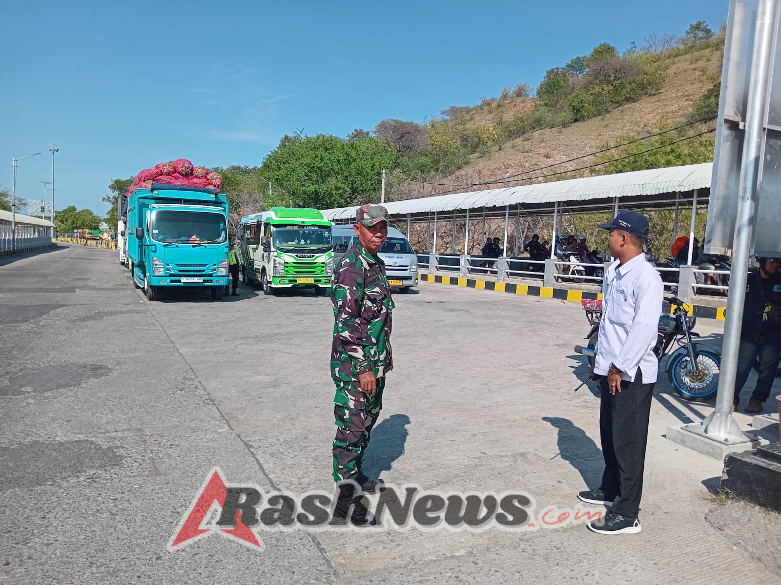 Koramil 1628-04 Poto Tano Perketat Pengamanan di Obyek Vital Penyeberangan Laut