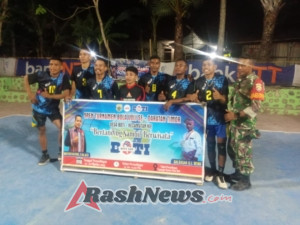 Malam Seru Turnamen Voli di Desa Boti, Babinsa Amanuban Tengah Imbau Warga Hindari Miras dan Jaga Ketertiban Warga
