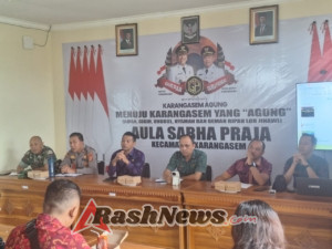 Bati Tuud Koramil 1623-01/Karangasem hadiri rakor lokakarya mini bidang kesehatan, wujud sinergi tangani permasalahan kesehatan.