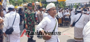 Pastikan Aman Dan lancar, Penyineban Di Pura Penataran Ped Dijaga Ketat Aparat