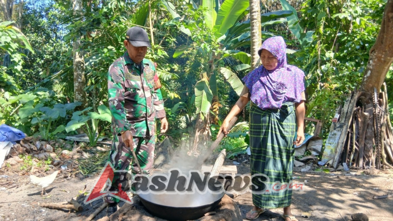 Petani Gula Aren Bersyukur Atas Jalan TMMD, Waktu Tempuh Kini Lebih Singkat