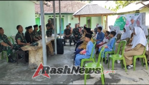 Jum’at Berkah, Koramil 01/Praya Kodim 1620/Loteng Berikan Santunan Kepada Anak Yatim Piatu