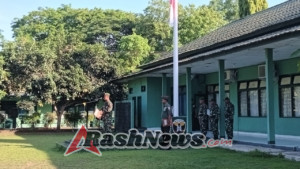 Solid dan Disiplin, Personel Kodim 1614/Dompu Laksanakan Upacara Bendera Mingguan Dipimpin Danramil Manggelewa