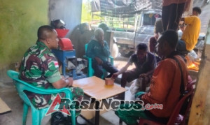 Babinsa 1618-01/Miotim Duduk Bersama Warga, Bangun Kebersamaan di Desa Sainoni