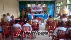 Babinsa Koramil 1618-04/Bisel Hadiri Pelantikan dan Pengambilan Sumpah Perangkat Desa Upfaon