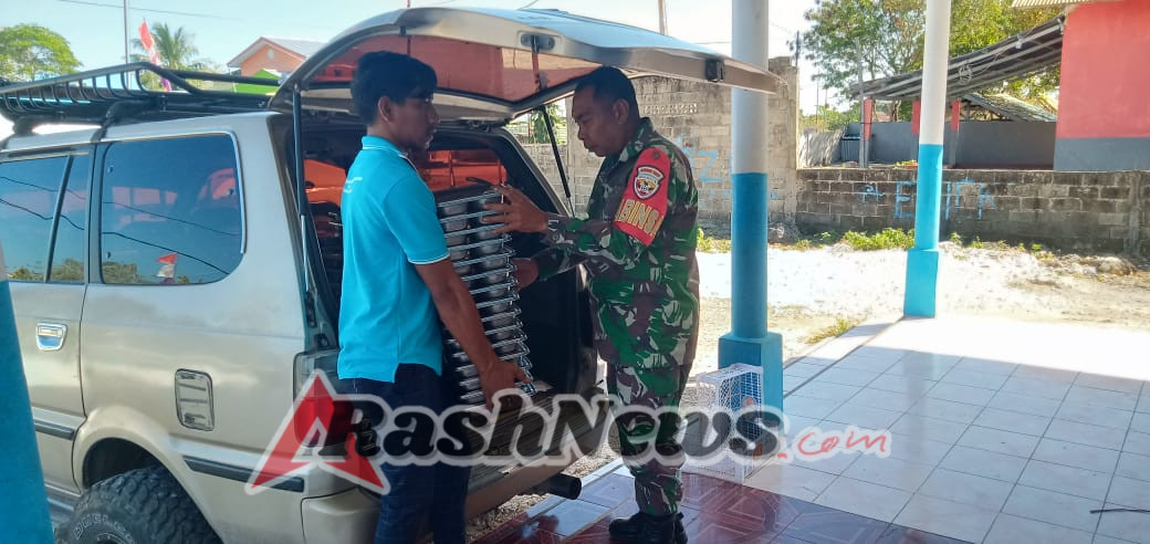 Babinsa Koramil 01 Ba’a Pantau Program Makanan Bergizi Gratis di 17 Titik di Rote Ndao