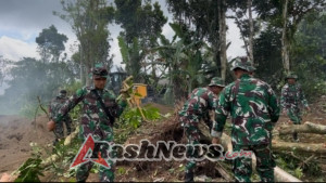 Kodim 1626/Bangli Gelar Karya Bakti Siapkan Lokasi Ground Breaking KDKMP di Desa Pengotan