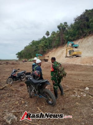 Kodim 1627/Rote Ndao dan Lanal Amankan Pembangunan Kawasan Sentra Industri Garam Nasional