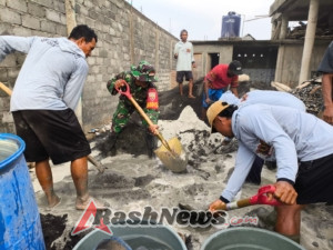 Pembangunan Masjid Desa Risa Memasuki Tahap Cor Tiang, Babinsa Jadi Inspirasi