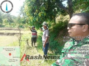 Sinergi TNI dan Pemerintah Daerah, Babinsa Tegallinggah Kawal Survei Bantuan Irigasi Pertanian