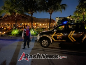 Polsek Kuta Utara Patroli Cegah Kriminalitas Di Jalur Wisata Jalan Pura Dalem Canggu
