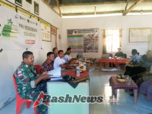 Babinsa Koramil Biudukfoho Hadiri Rapat Pra Musrenbangdes Desa Motaain