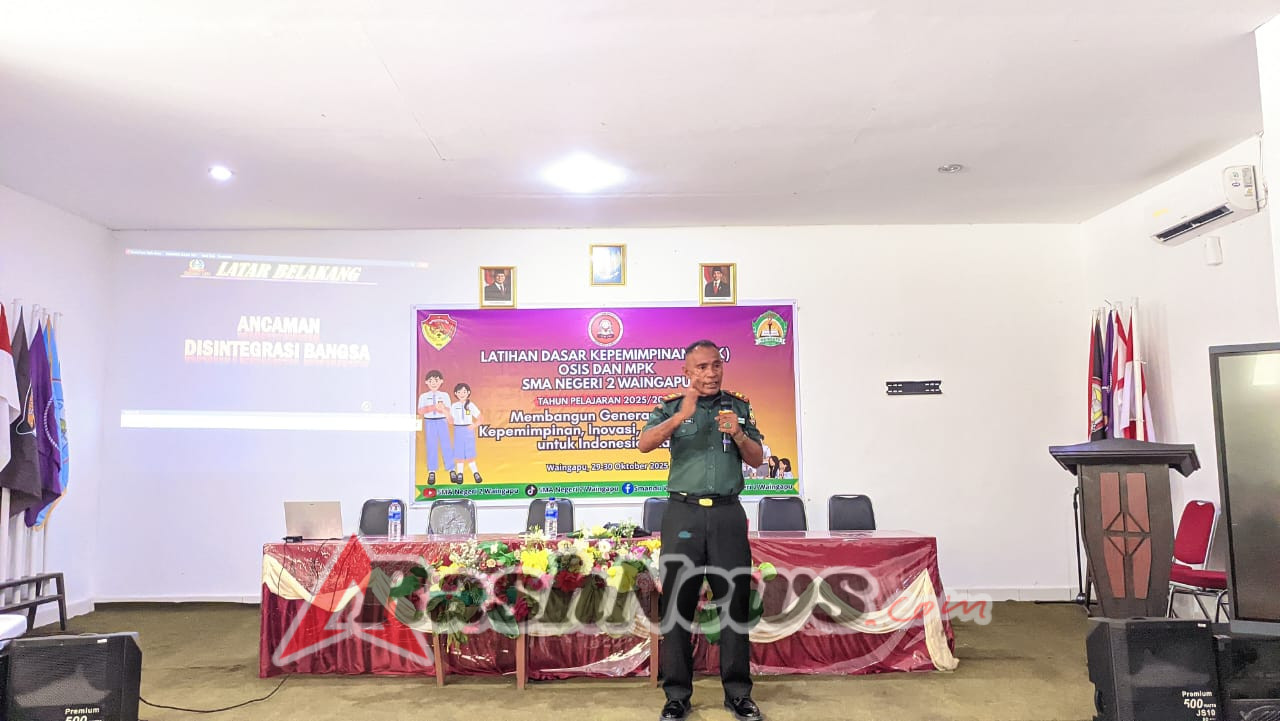 Bangun Jiwa Kepemimpinan dan Nasionalisme, Kodim 1601/ST Hadir di LDK SMAN 2 Waingapu