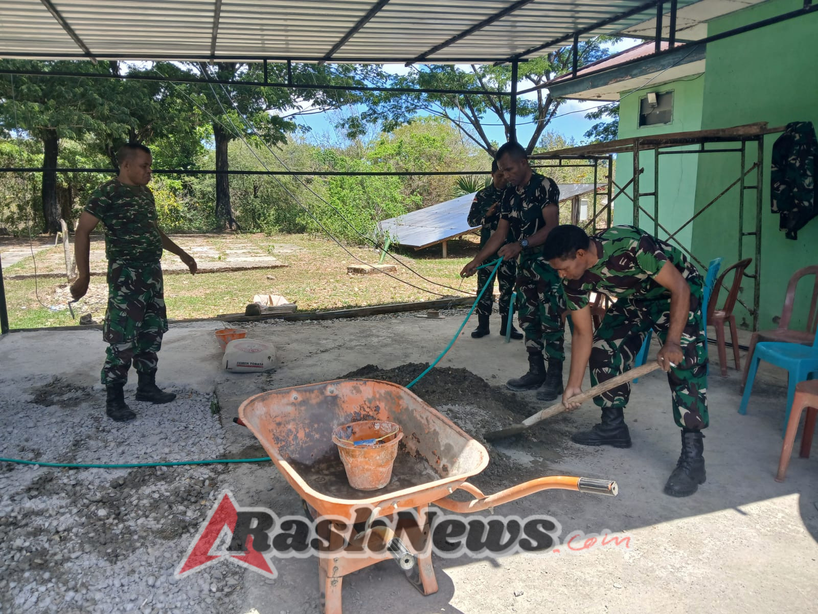 Koramil Wedomu Bangun Fasilitas Garasi Kantor, Wujudkan Pangkalan Yang Rapi dan Nyaman