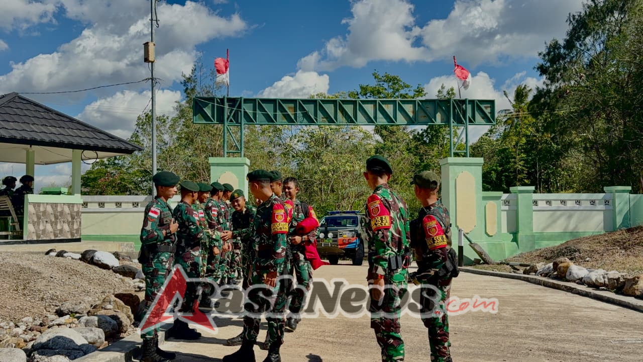 Berikan Motivasi, Dansatgas Pamtas Yonarhanud 2 Kostrad Kunjungi Pos Inbate