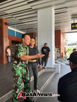 Dandim 1602/Ende Sambut Hangat Staf Ahli Pangdam IX/Udayana di Bandara Ende