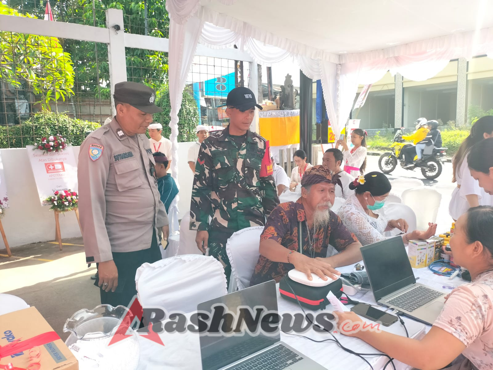 Grand Opening APOTIKKU, Babinsa Semarapura Kauh Ungkap Diwarnai pemeriksaan Gratis