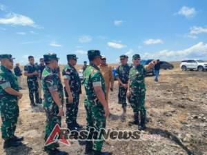 Tinjau Pembangunan Yon Teritorial, Pangdam IX/Udayana Didampingi Dandim 1601/Sumba Timur