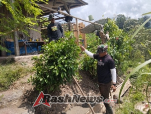 Satgas TMMD ke-126 Kodim 1612/Manggarai Genjot Pengecoran Tanggul Irigasi di Desa Beamese