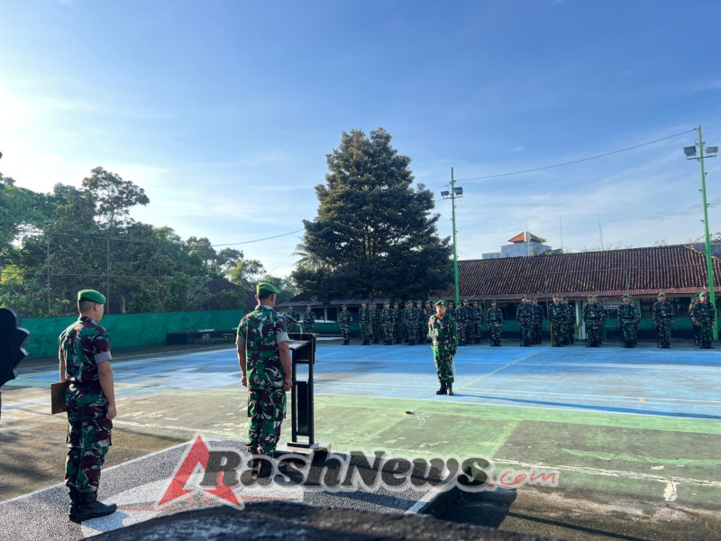 Upacara Pengibaran Bendera di Makodim Bangli Wujudkan Kedisiplinan dan Jiwa Patriotisme Prajurit