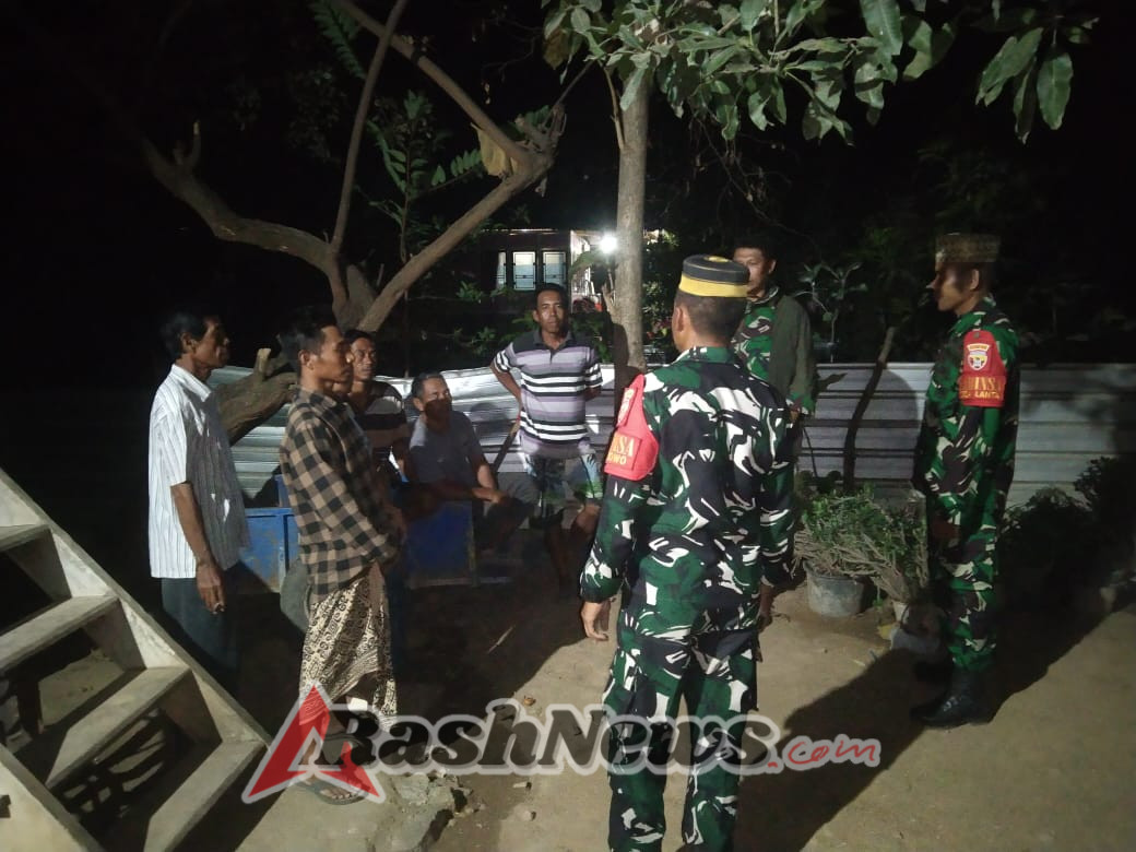 Patroli Malam Babinsa dan Aparat Desa Berhasil Ciptakan Kondisi Kondusif