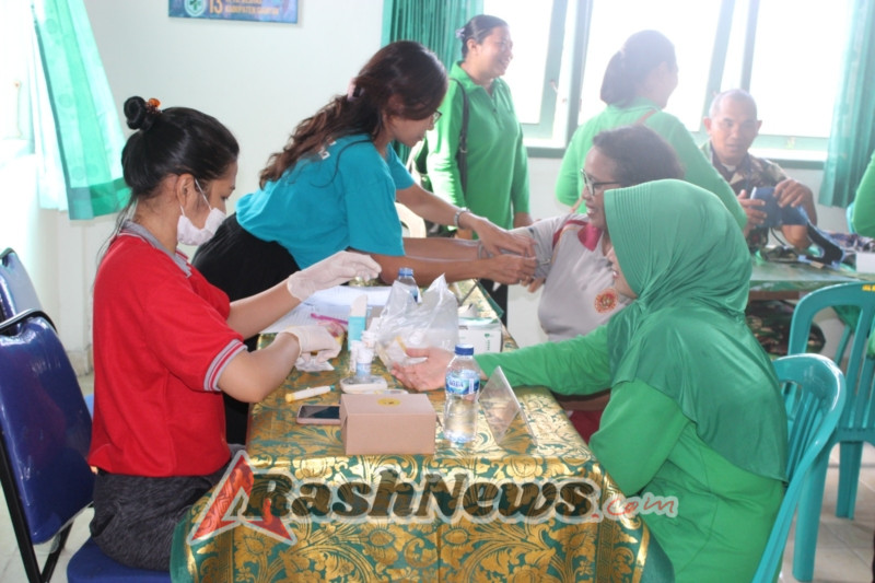 Gaya Hidup Sehat Dimulai dari Sekarang, Persit Gianyar Laksanakan Pemeriksaan Kesehatan Berkala